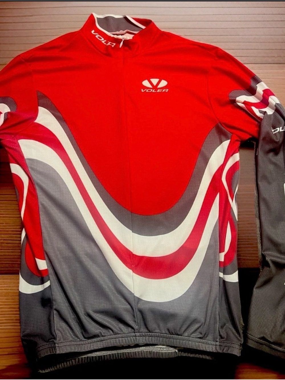 Voler Red & Gray Cycling Jersey Medium NNT